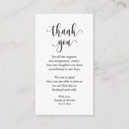 Boda Gracias, tarjeta de gabinete de guiones moder