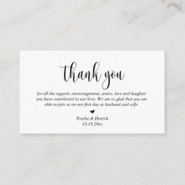Boda Gracias, tarjeta de gabinete de guiones moder