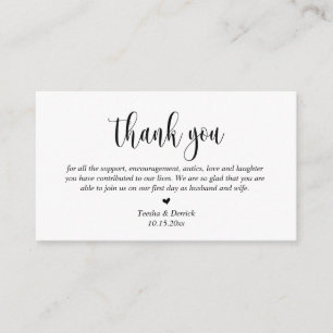 Boda Gracias, tarjeta de gabinete de guiones moder