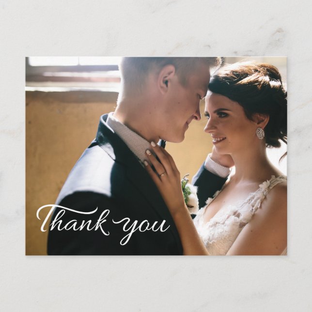 Boda Gracias Tarjeta Postal De Saludo (Anverso)
