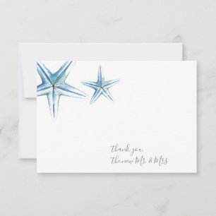 Boda Gracias Tarjetas Watercolor Starfish