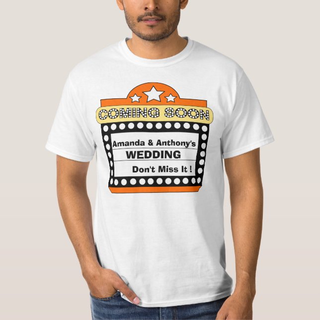 boda gracioso, camiseta de compromiso (Anverso)
