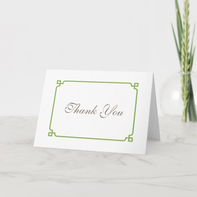 Boda Greenery Deco Chic Agradecimiento (Anverso)