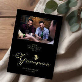 Boda Groomsman de Black Funny Photo