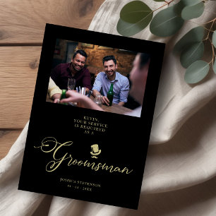 Boda Groomsman de Black Funny Photo