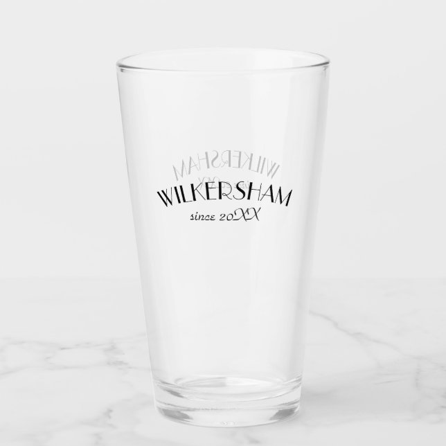Boda Groomsman Monogram Beer Glass (Anverso)