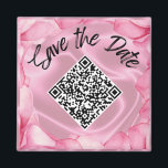 Boda Guardar el imán de código QR Personalizado de<br><div class="desc">Haga que sus momentos especiales sean verdaderamente memorables con nuestro imán Orquídea Rosa "Save the Date". Con un impresionante fondo de orquídea rosa, este elegante imán es la manera perfecta de anunciar su próximo evento con estilo. Lo que diferencia este imán es su código QR personalizable y el texto RSVP,...</div>