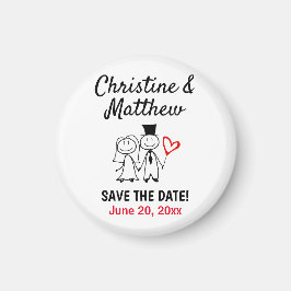 Boda Guardar el imán de la pareja de Personalizado