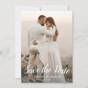 Boda Guardar la fecha 2 Fotos Bonito Script Font