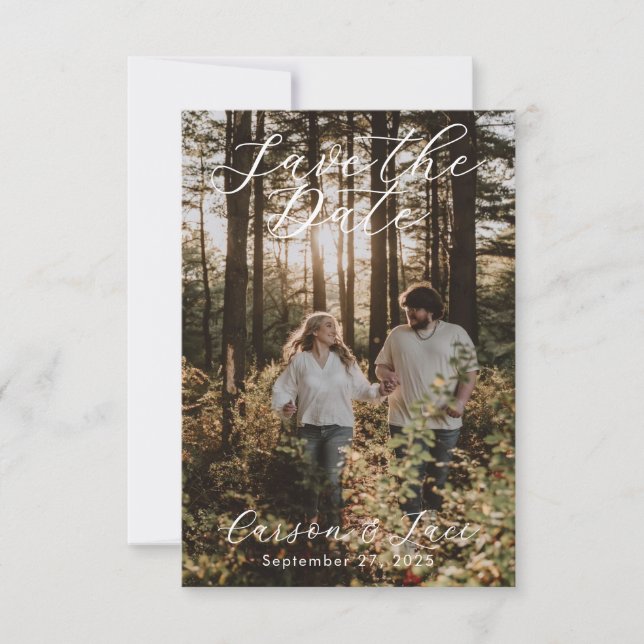 Boda Guardar La Invitación De Fecha (Anverso)