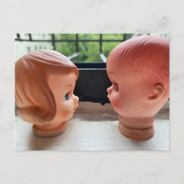 Boda Guardar la postal de fecha muñecas retro extr