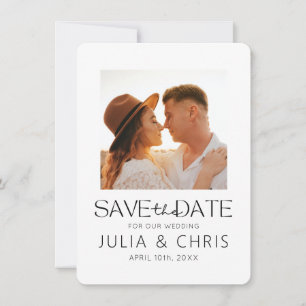 Boda Guardar la tarjeta de fecha con foto Vellum