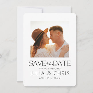 Boda Guardar la tarjeta de fecha con foto Vellum