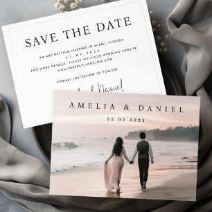 Boda guardar la tarjeta de foto del personalizado 