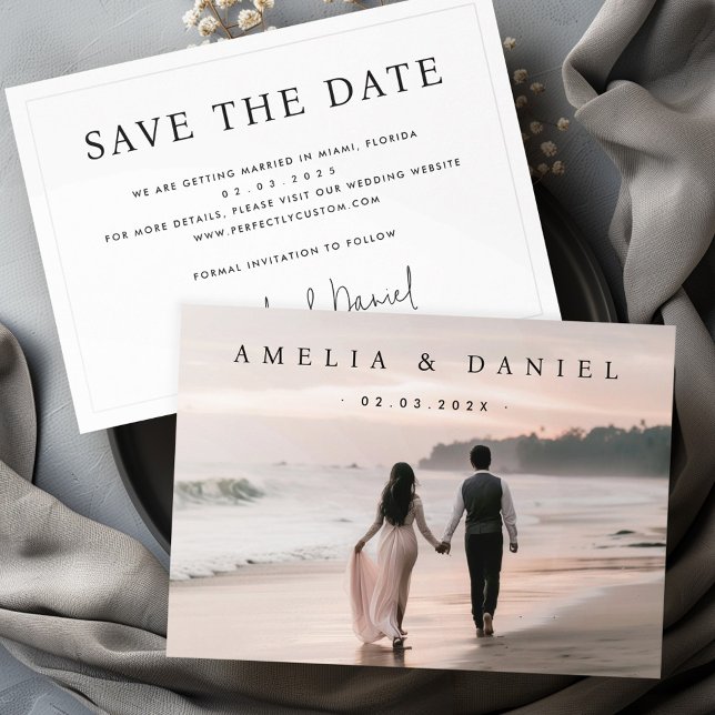 Boda guardar la tarjeta de foto del personalizado  (Wedding save the date custom photo card)