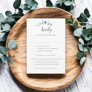 Boda guiada por eucalipto ruso RSVP