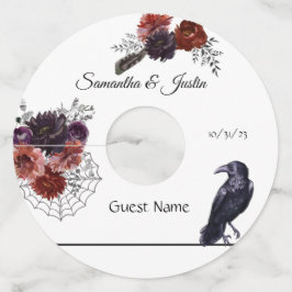 Boda Halloween Octubre Wine Marker etiqueta
