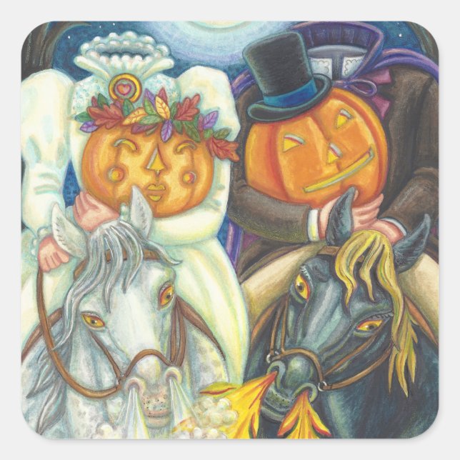 Boda HALLOWEEN PEGATINAS DE FLOW DE DORMIR Squ (Anverso)