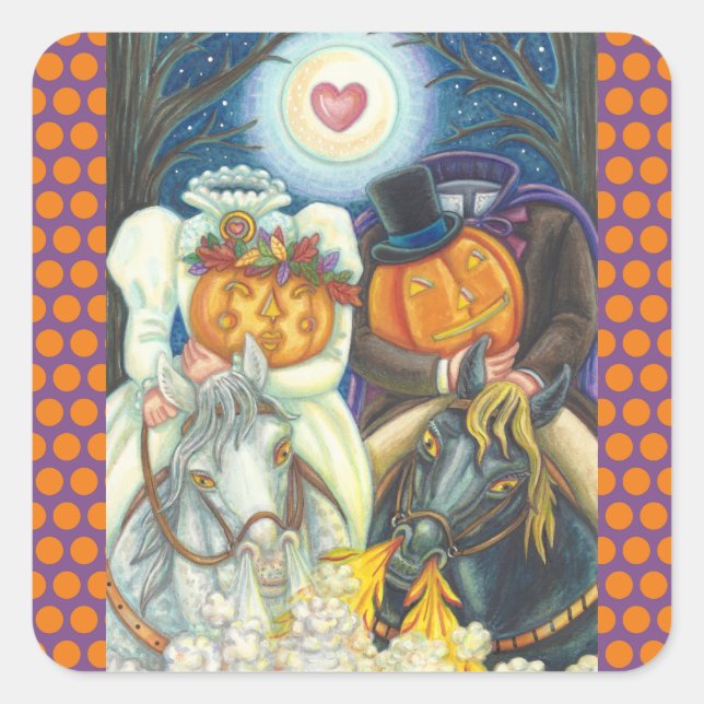 Boda HALLOWEEN PEGATINAS DE FLOW DE DORMIR Squ (Anverso)