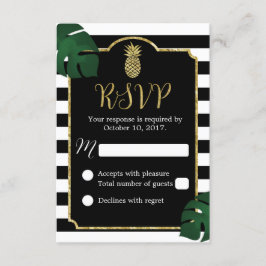Boda hawaiana de piña tropical moderna RSVP