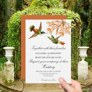 Boda Hummingbird Lily Watercolor Terracotta