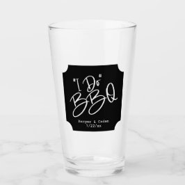 Boda I Hago BBQ Glass Blanco y Negro