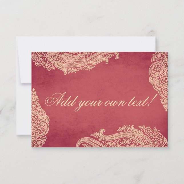 Boda India, Tarjetas de mesa, Tarjetas de lugar, M (Anverso)