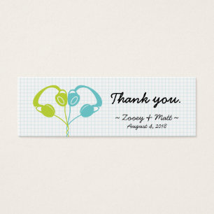 Boda Indie Headphone Heart Blue / Lime Green