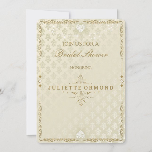 Boda indio III - Tarjeta de ducha de novia (Anverso)