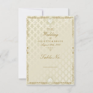 Boda indio III - Tarjeta de número de tabla