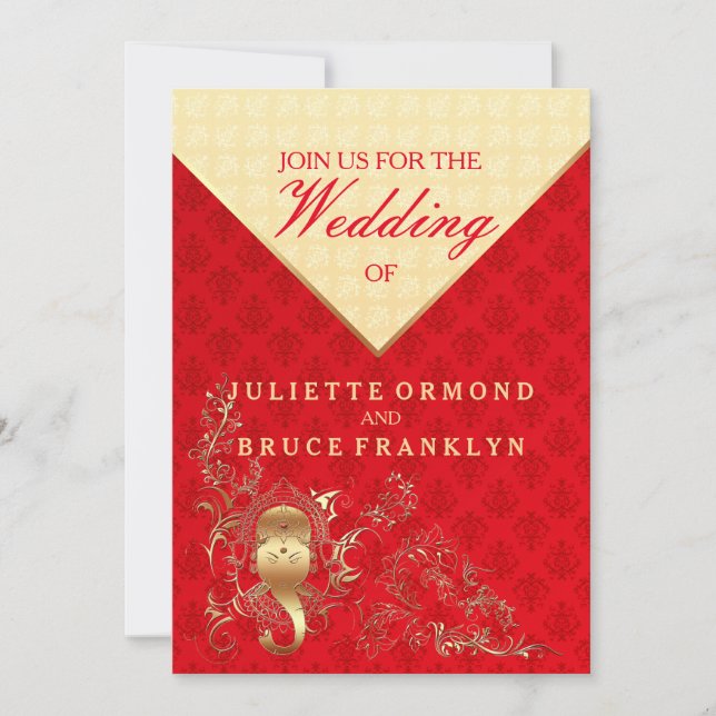 Boda indio - Invitación (Anverso)