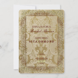 Boda Indio Rojo - Tarjeta de ducha de novia