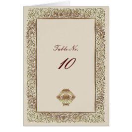 Boda Indio Rojo - Tarjeta de número de tabla