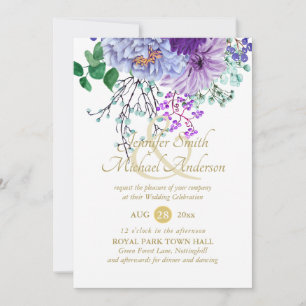 Boda indulgente Sapphire Blue Floral Bouquet