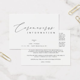 Boda Información Minimalista sencilla sobre el cor