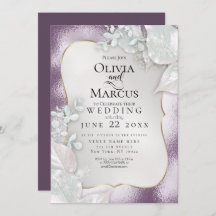 BODA | Invitación de Pearl Shimmer Eggplant