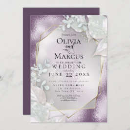 BODA | Invitación de Pearl Shimmer Eggplant