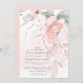 Boda | Invitación de Rosa silvestre Rubor Pink Woo