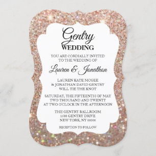 Boda Invitación Día Fab - Oro Rosa