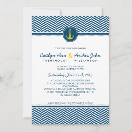 BODA INVITACIÓN náutica ancla marina corazón amari