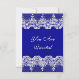 Boda Invitación Real Rústica Burlap & Lace