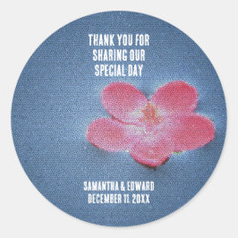 Boda Invitado Gracias Sello para sobres De Flor Ro