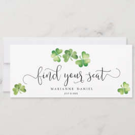 Boda irlandés de shamrock verde encontrar el carte