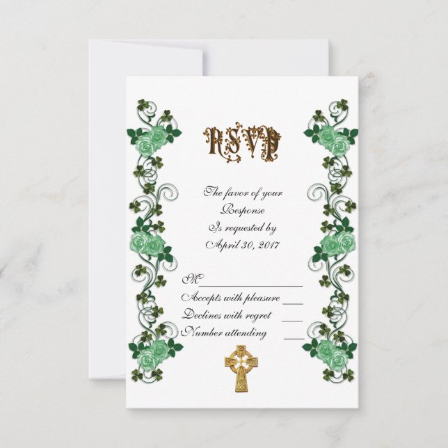 Boda irlandesa RSVP Cruz Celta (Anverso)