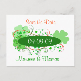 Boda irlandesa salva la tarjeta postal de fecha