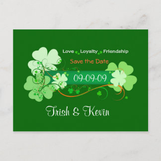 Boda irlandesa salva la tarjeta postal de fecha