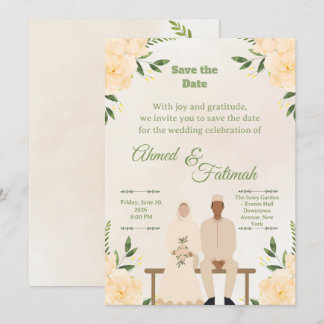 Boda Islámica Save the Date | Diseño Moderno