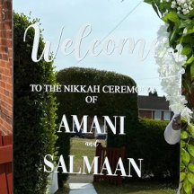Boda islámico musulmán Pegatina del Rótulo Nikkah