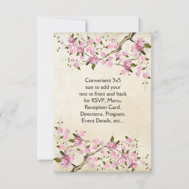 Boda japonés de flores de cerezo rosa (Anverso)