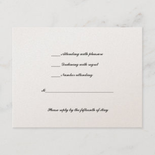 Boda judía hebrea RSVP Marfil Metálico